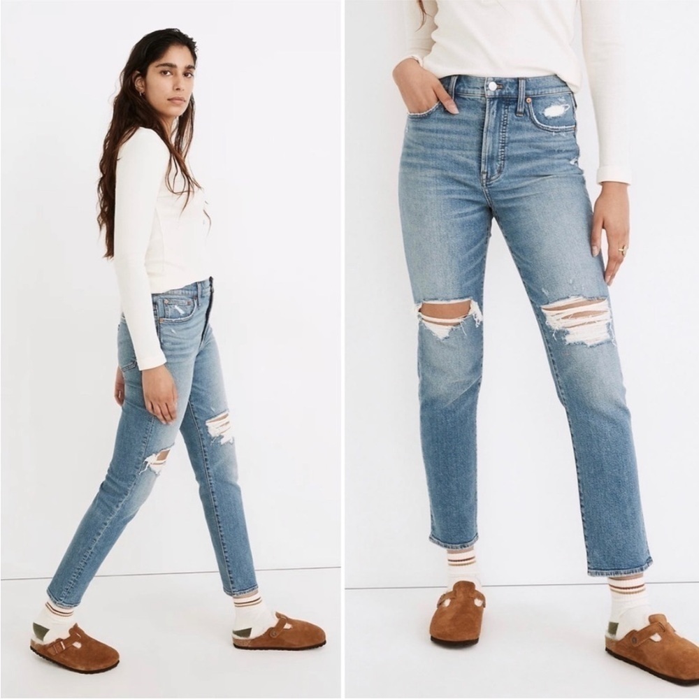 Madewell Women's Straight Leg Jeans - Light Blue